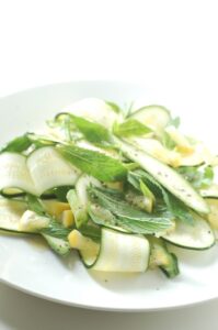 shaved zucchini & mint salad