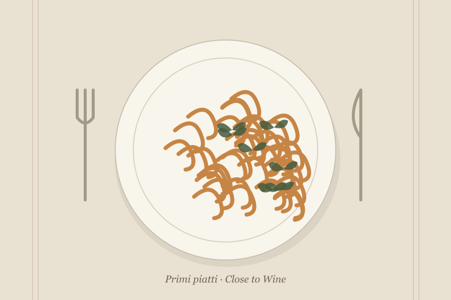 Illustrazione editoriale: Fregula con arselle, il mare incontra il Vermentino