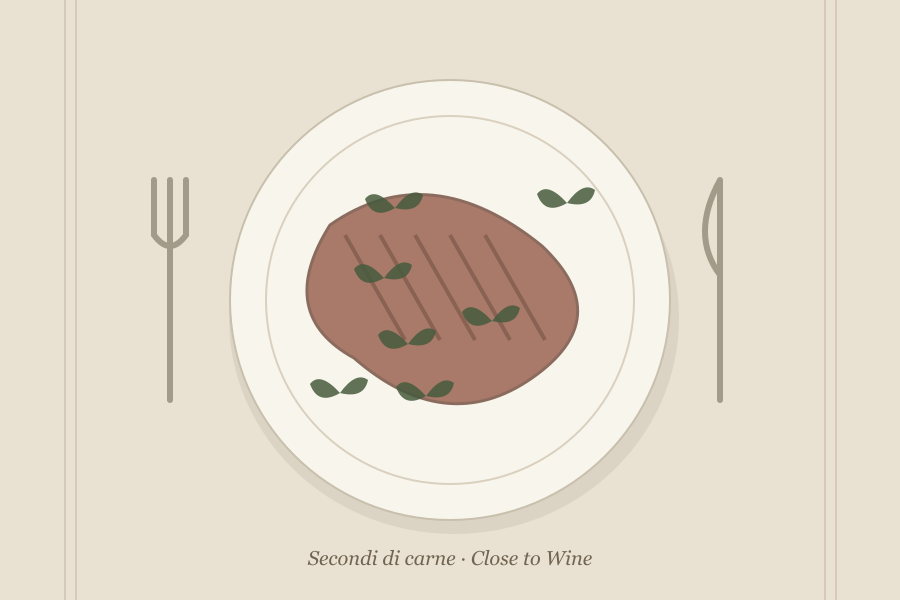 Illustrazione editoriale: Agnello al forno con patate e rosmarino