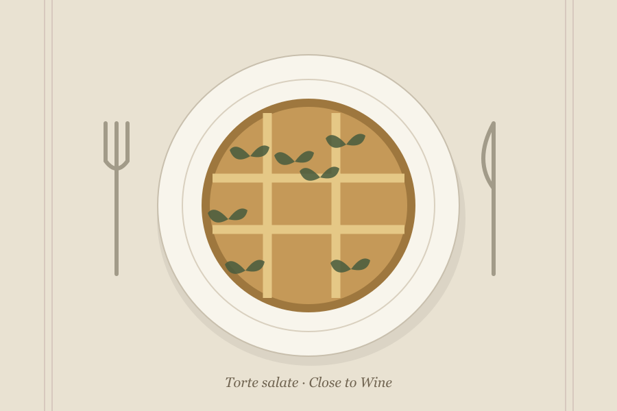 Illustrazione editoriale: Torta rustica di porri e patate