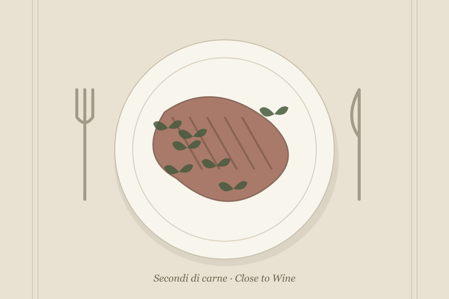 Illustrazione editoriale: Salsiccia al forno con patate e finocchi