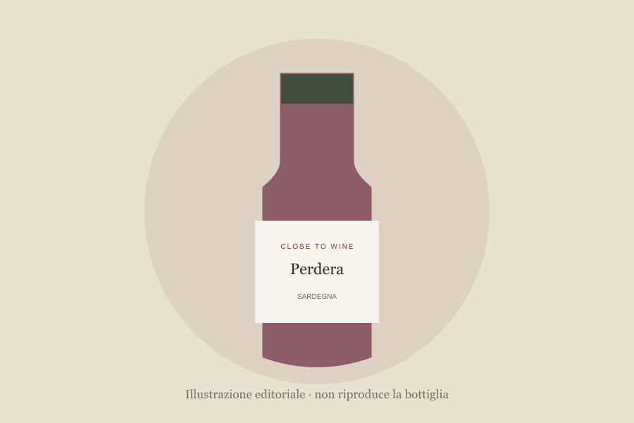 Illustrazione editoriale di bottiglia, non fotografia: Perdera